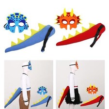 Dinosaur Tail Mask Sets Dragon Costume for Kids Pretend Play