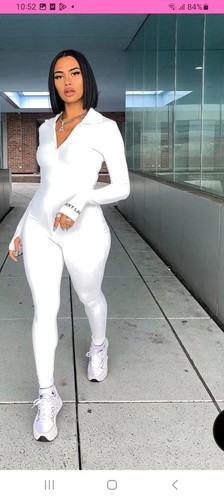 White jumpsuit bodysuit - , lucky