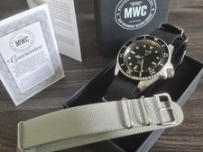 MWC 300M QUARTZ Submariners dive Divers + green strap ON SALE NOW WITH WARRANTY