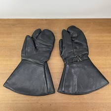Vintage 1960's D Lewis Leather Gauntlet Motorcycle Gloves Size M