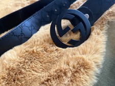 Mens Gucci leather belt 46