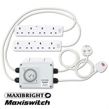 8 Way Maxiswitch Contactor Relay with Timer Hydroponics Heavy-Duty Grow Lighting