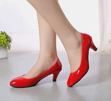 WOMEN COURT SHOES LADIES WIDE FITTING CLASSIC CASUAL FORMAL WORK LOW KITTEN HEEL