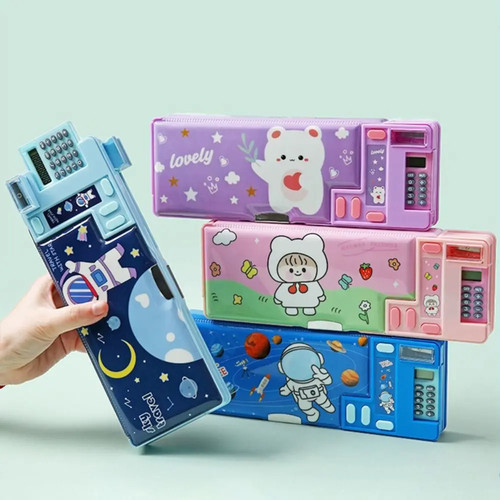 Plastic pencil case with - case,