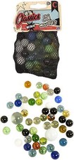 Classic Metallic Pack of 50 Retro Marbles Toys Colourful Glass Marbles for Kids