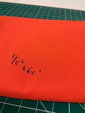 Orangey Red Polyester Fabric Remnant 90” by 60”