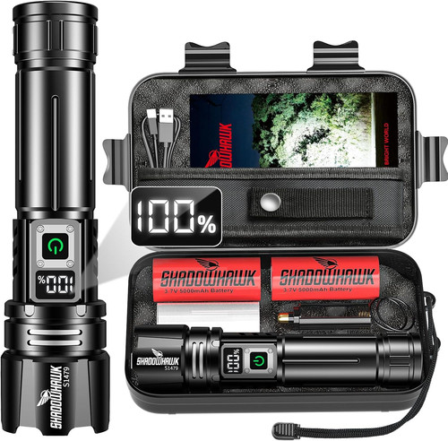Rechargeable led torch 500000 - rechargeable,