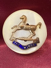 WW1 The Kings Liverpool Regiment MOP enamel Sweetheart Brooch w/fixing 