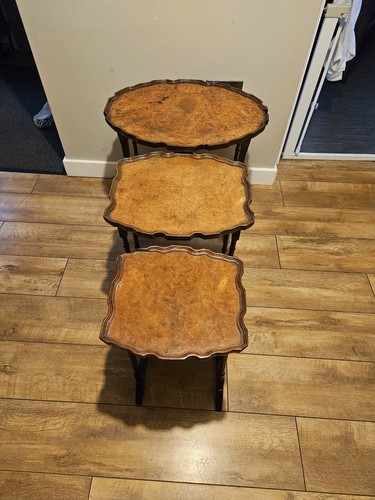 Vintage nest tables burr - vintage, 3