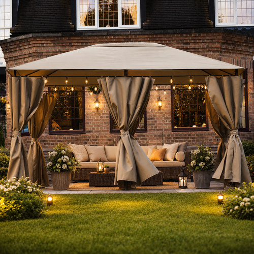 New outdoor garden - new, gazebo