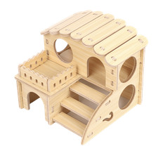 Wooden Platform House Chewable