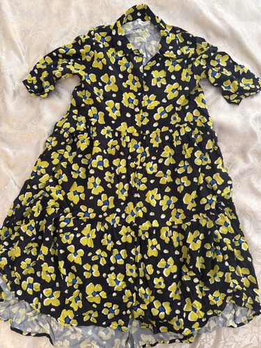 Next girls yellow floral dress - yellow,