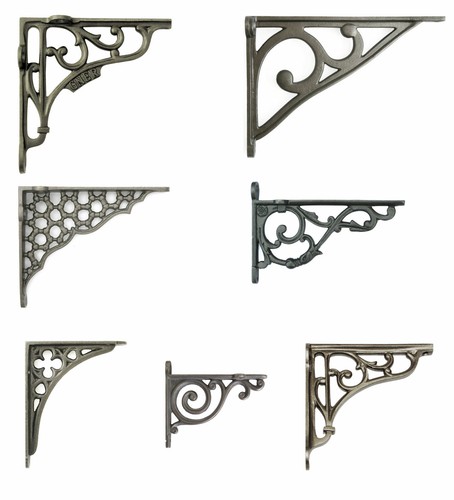 Single cast iron shelf bracket - single,