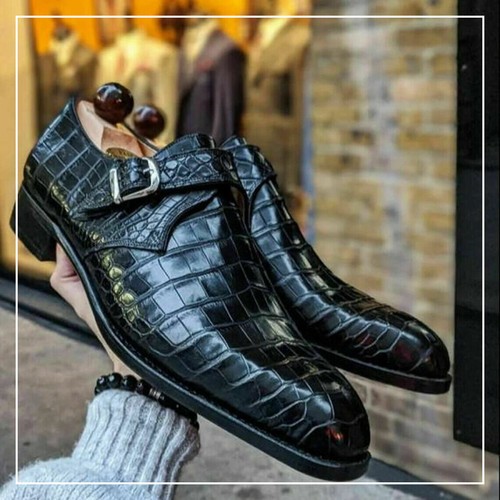 Handmade black crocodile - black,