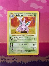 Pokemon Card Nidorino Shadowless Uncommon Base Set 37/102 Near Mint