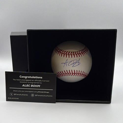 Alec bohm autographed official - alec,