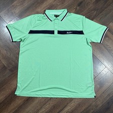 Ben Hogan Golf Contrast Trim Classic Polo Shirt Mint Button Up Men’s Size 2XL