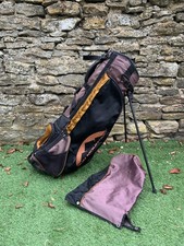 Sun Mountain Golf Carry Stand Bag & Rain Cover 4 Way Divider Black Orange