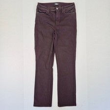 PAIGE Cindy Jeans 12 W29 Maroon Womens Slim Straight Leg Cotton Stretch