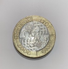 Rare 1707-2007 £2 Pound Coin. Minting Error. Act Of Union