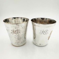 ANTIQUE PAIR BEAKERS OLD
