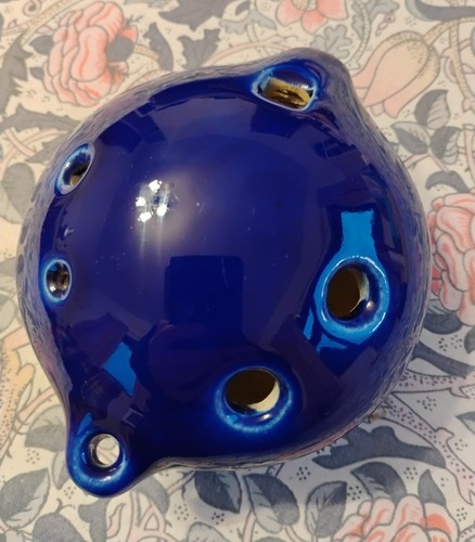 Ceramic ocarina royal blue - ceramic, 6