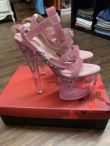 Pleaser hustler pink stripper - hustler,