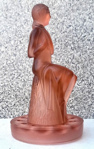 Art deco glass female - art, frog