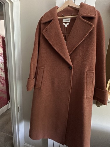 Jaeger wool coat brick 18 - coat, in