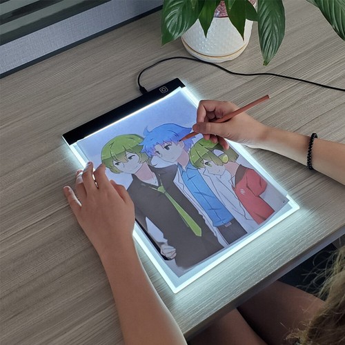 Led light tracing - a4, drawing