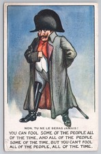 WWI Era Napoleon Caricature "You Can Fool Some People" Inter-Art Postcard