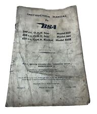BSA Motorcycle Owners Manual