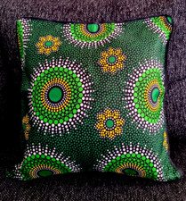 GREEN African Print Cushion