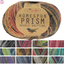 King Cole Homespun Prism DK 50g - Knitting Crochet Yarn, 44% Wool, Merino Alpaca
