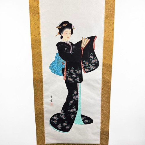 Japanese hanging scroll - hanging, hand