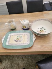 Wedgewood Sarahs Garden Tea  Pot & Jug Set/Fruit Bowl