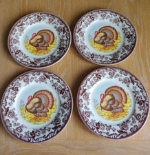 4 x Spode Woodland Wild Turkey