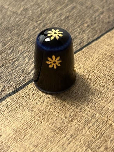 Limoges thimble cobalt - thimble, blue
