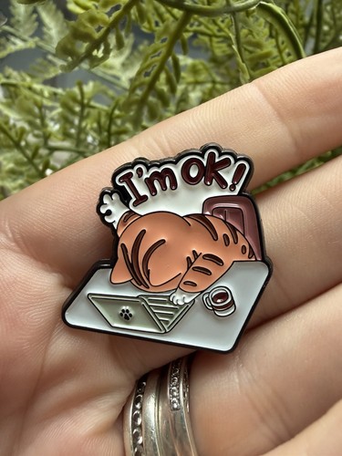 Cat enamel pin badge - pin,