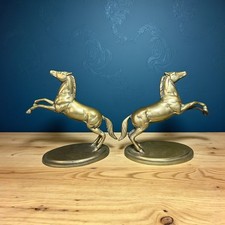 Vintage Brass Pair Of Bookends