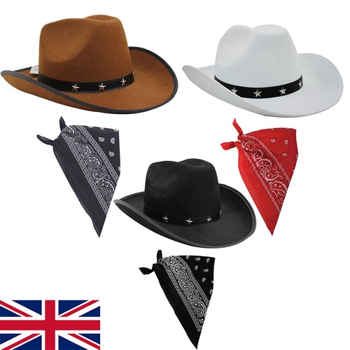 Adults cowboy hat bandana - hat, &