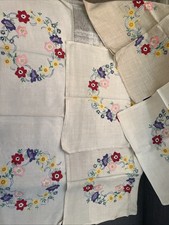 Vintage 1940s hand embroidered - 1940s,