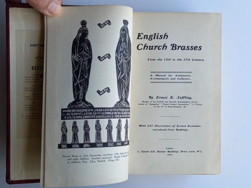 1910 english church - church, brasses