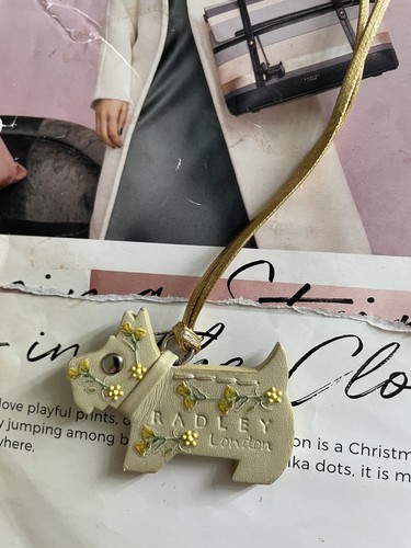 Radley cream leather dog tag - tag, /