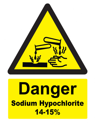 Danger sodium hypochlorite - sodium,