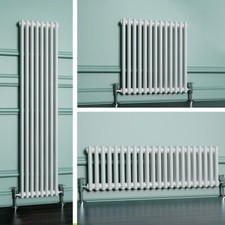Traditional Cast Iron Radiator Double 2 Column Horizontal Vertical Vintage Rads