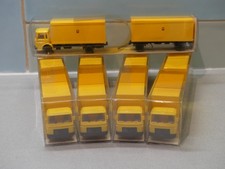 Wiking 1:87 / HO Scale 26551 MAN POST  Lorry & Drawbar Trailer PTT Rake of Five