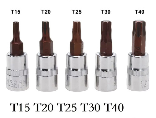 Piece torx bit male socket - bit, e