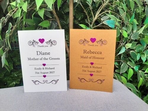 Personalised purple thank you - thank,