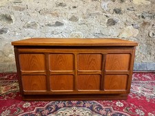 NATHAN SQUARES TEAK TV CABINET